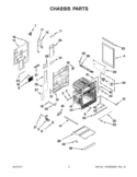 CHASSIS PARTS Diagram and Parts List for KERS505XBL03  KitchenAid Range