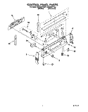 CONTROL PANEL Diagram and Parts List for KERS507YAL1  KitchenAid Range