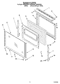 DOOR Diagram and Parts List for FGS337KN1  Roper Range