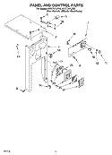 PANEL AND CONTROL PARTS Diagram and Parts List for KUCC151LPA0  KitchenAid Trash Compactor