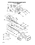 MOTOR AND ICE CONTAINER Diagram and Parts List for 3VED23DQAW01  Whirlpool Refrigerator