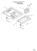 BASE PLATE Diagram and Parts List for MT1100SHQ1  Whirlpool Microwave