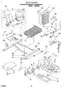 UNIT Diagram and Parts List for ED22ZRXDW01  Whirlpool Refrigerator