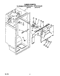 LINER Diagram and Parts List for ET20PKXAW00  Whirlpool Refrigerator