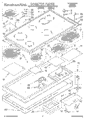 SECTION Diagram and Parts List for KECN560YBL0  KitchenAid Cooktop