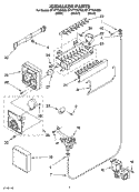 ICEMAKER PARTS Diagram and Parts List for ET1FTTXKQ02  Whirlpool Refrigerator