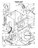 CABINET Diagram and Parts List for LG6601XSW0  Whirlpool Dryer