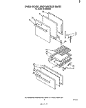OVEN DOOR AND BROILER Diagram and Parts List for SF3020SKN0  Whirlpool Range