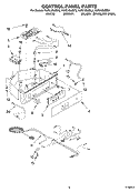 CONTROL PANEL PARTS Diagram and Parts List for KUIS185JWH3  KitchenAid Ice Maker