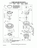 PUMP AND MOTOR PARTS Diagram and Parts List for DU930PWSS1  Whirlpool Dishwasher