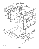 DOOR AND DRAWER Diagram and Parts List for RE960PXKW0  Whirlpool Range