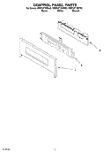 CONTROL PANEL PARTS Diagram and Parts List for KEBC277KBT02  KitchenAid Wall Oven