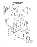 REAR PANEL Diagram and Parts List for CA2762XWG1  Whirlpool Washer