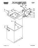 TOP AND CABINET, LIT/OPTIONAL Diagram and Parts List for RAX7245BL0  Roper Washer