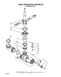 PUMP AND SPRAY ARM Diagram and Parts List for WU4300Y0  Roper Dishwasher