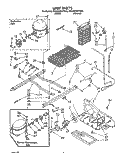 UNIT Diagram and Parts List for 4ED22DWXTF00  Whirlpool Refrigerator