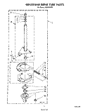 BRAKE AND DRIVE TUBE Diagram and Parts List for LA8800XSW2  Whirlpool Washer