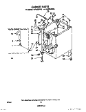CABINET Diagram and Parts List for LA7685XPW0  Whirlpool Washer