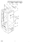 REFRIGERATOR LINER Diagram and Parts List for KSRS25KGWH01  KitchenAid Refrigerator