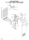 AIR FLOW PARTS Diagram and Parts List for GC3PHEXNB03  Whirlpool Refrigerator