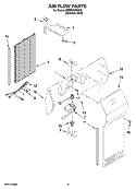AIR FLOW PARTS Diagram and Parts List for KSBP25INSS03  KitchenAid Refrigerator