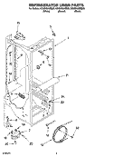 REFRIGERATOR LINER PARTS Diagram and Parts List for GD2SHAXMQ00  Whirlpool Refrigerator