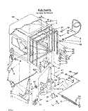TUB, LIT/OPTIONAL Diagram and Parts List for DU7900XL0  Whirlpool Dishwasher