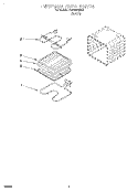 INTERNAL OVEN Diagram and Parts List for RS675PXEB0  Whirlpool Range