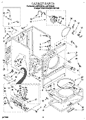 CABINET Diagram and Parts List for LGR7646AZ2  Whirlpool Dryer