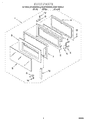 DOOR Diagram and Parts List for KHMS105BBL6  KitchenAid Microwave