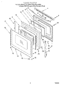 DOOR, LIT/OPTIONAL Diagram and Parts List for SF395LEEB0  Whirlpool Range