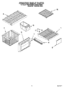 FREEZER SHELF PARTS Diagram and Parts List for KSSV42FMS02  KitchenAid Refrigerator