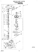 GEARCASE Diagram and Parts List for 6LBR7255AQ2  Whirlpool Washer