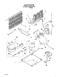 UNIT Diagram and Parts List for 3XARG493WP00  Whirlpool Refrigerator