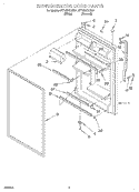 REFRIGERATOR DOOR Diagram and Parts List for RT18DKXJN01  Roper Refrigerator