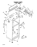 CABINET Diagram and Parts List for RT18EKRBW10  Roper Refrigerator