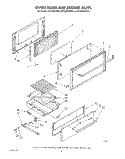 OVEN DOOR AND BROILER Diagram and Parts List for SF300BSRW2  Whirlpool Range