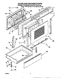 DOOR AND DRAWER Diagram and Parts List for GY396LXGB0  Whirlpool Range