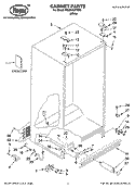 CABINET PARTS Diagram and Parts List for RS22AGXTQ00  Roper Refrigerator