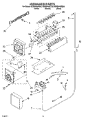 ICEMAKER Diagram and Parts List for GD5SHAXKT02  Whirlpool Refrigerator