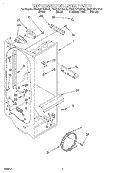 REFRIGERATOR LINER Diagram and Parts List for KSRB25FGBT00  KitchenAid Refrigerator