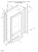 CABINET & BREAKER TRIM Diagram and Parts List for KBRC36MHS01  KitchenAid Refrigerator
