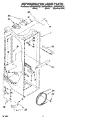 REFRIGERATOR LINER PARTS Diagram and Parts List for KSRX25FSST01  KitchenAid Refrigerator