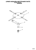LOWER WASHARM AND STRAINER PARTS Diagram and Parts List for KUDK01ILBS1  KitchenAid Dishwasher