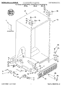 CABINET, LITERATURE Diagram and Parts List for KSRS25FGBL02  KitchenAid Refrigerator