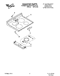 COOKTOP, LIT/OPTIONAL Diagram and Parts List for RF314PXYW1  Whirlpool Range