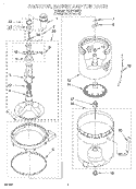 AGITATOR, BASKET AND TUB Diagram and Parts List for 7LSR7233HZ0  Whirlpool Washer