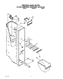 FREEZER LINER Diagram and Parts List for 8ED22PWXAW01  Whirlpool Refrigerator