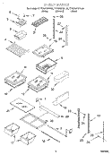 SHELF Diagram and Parts List for KTRS25KGBL00  KitchenAid Refrigerator