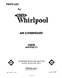 SECTION Diagram and Parts List for AHFP5021  Whirlpool Air Conditioner